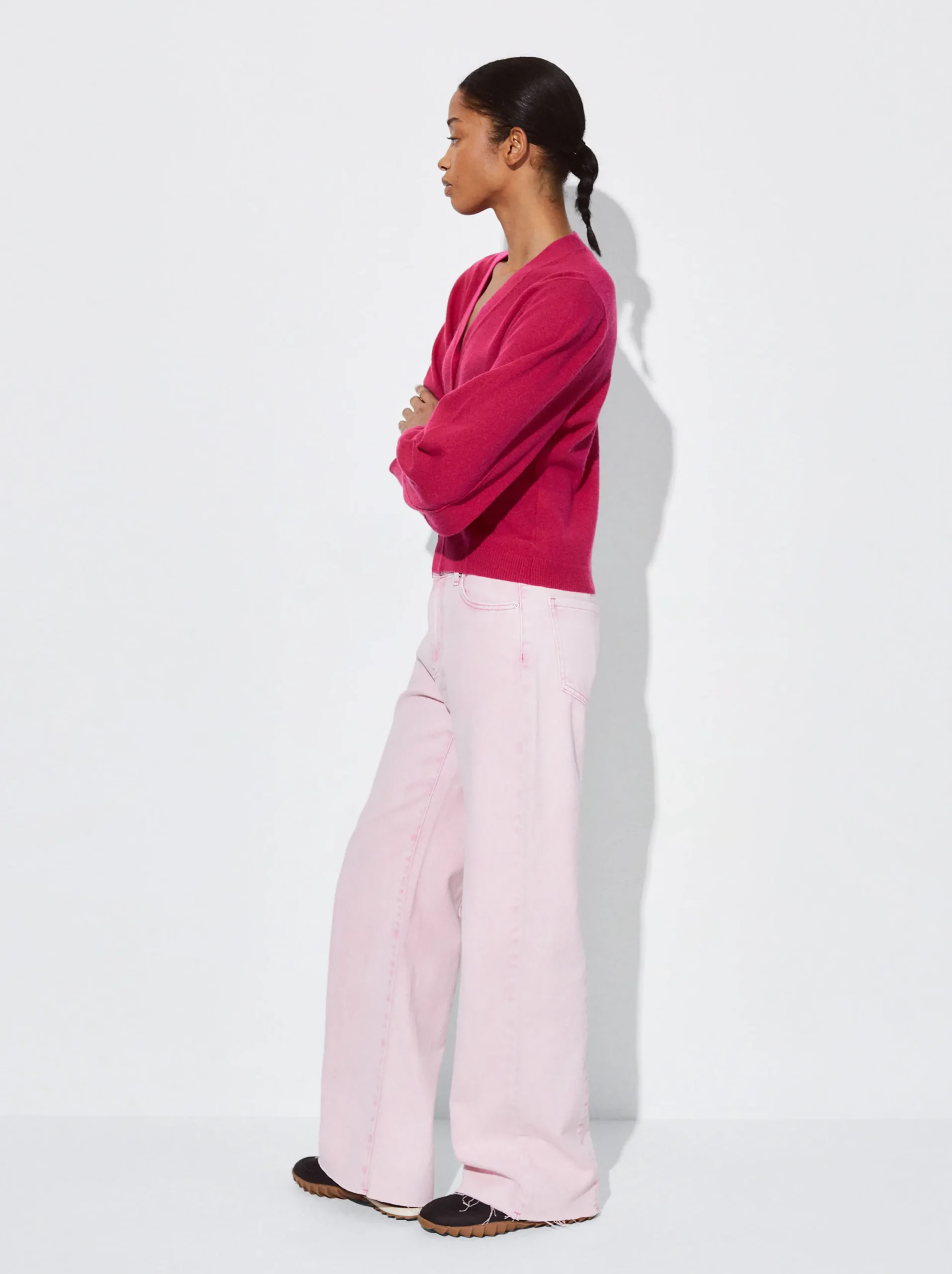 PARFOIS Cárdigan Cashmere Fucsia Best Sale