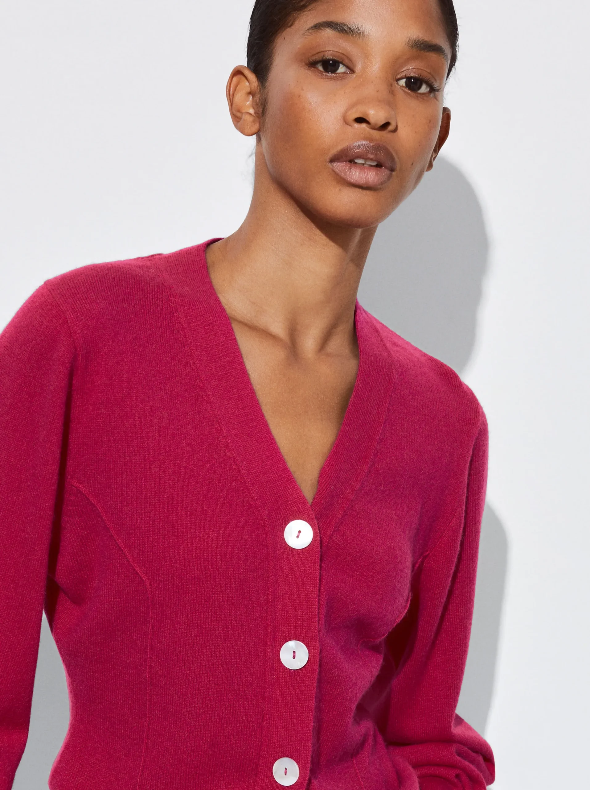 PARFOIS Cárdigan Cashmere Fucsia Best Sale
