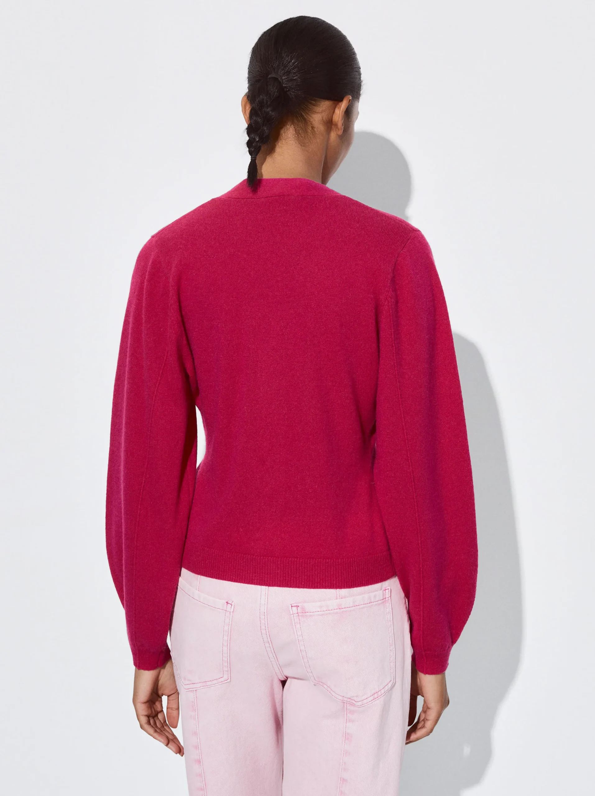 PARFOIS Cárdigan Cashmere Fucsia Best Sale
