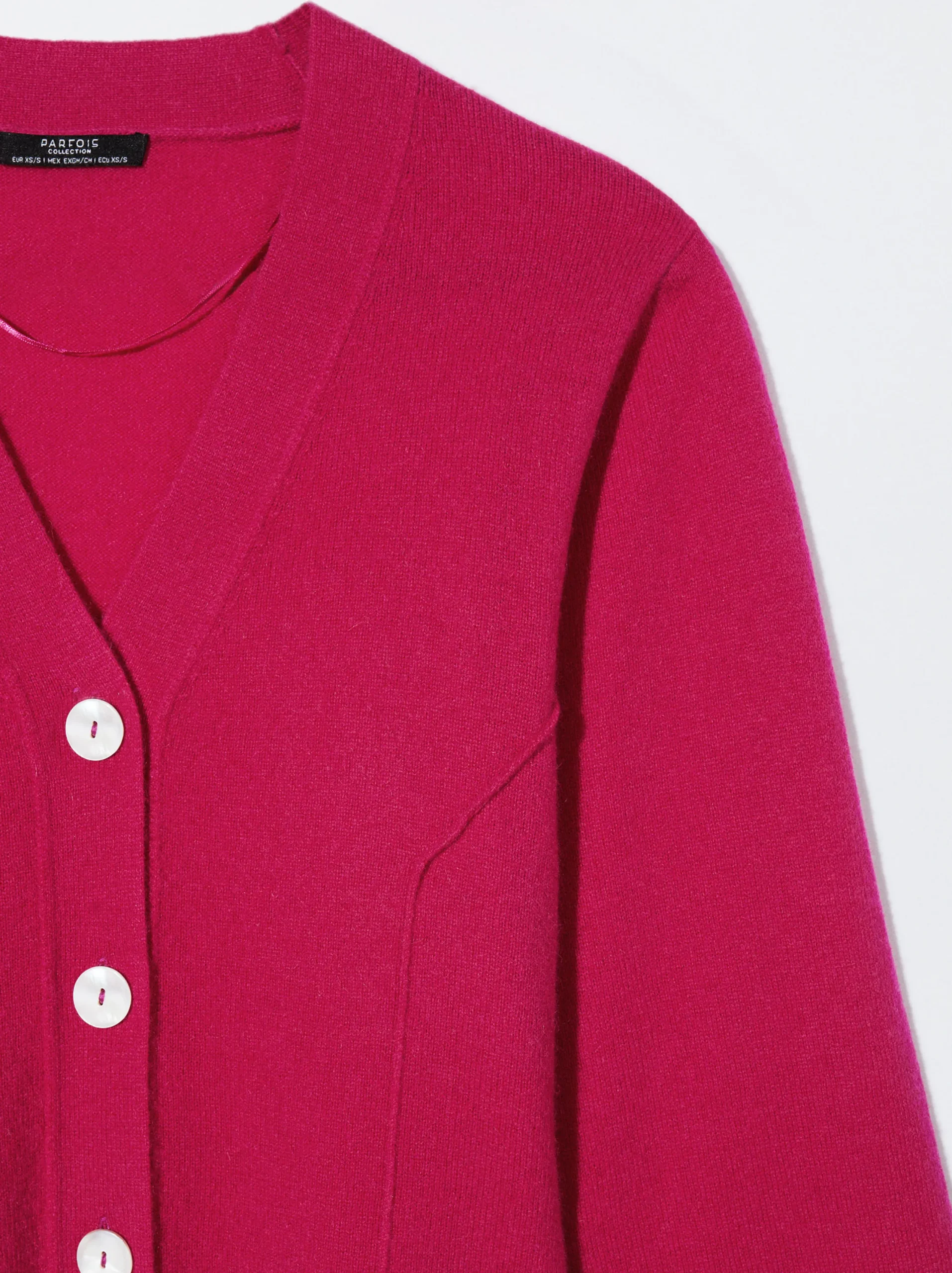 PARFOIS Cárdigan Cashmere Fucsia Best Sale
