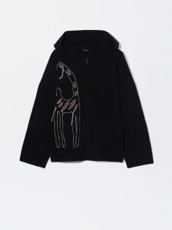 PARFOIS Cárdigan Con Bordado Negro Store