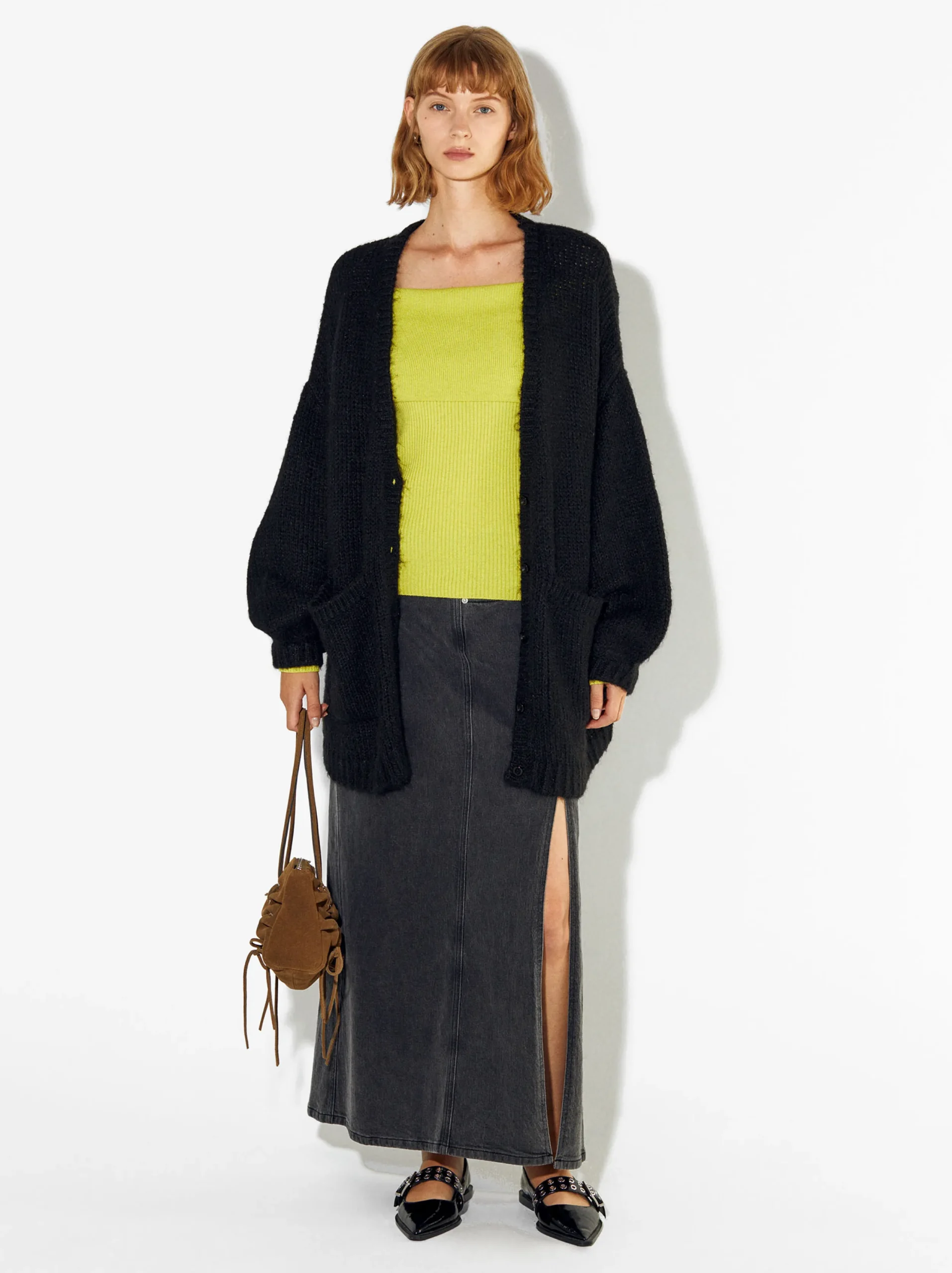 PARFOIS Cárdigan Con Mezcla De Lana Negro Store
