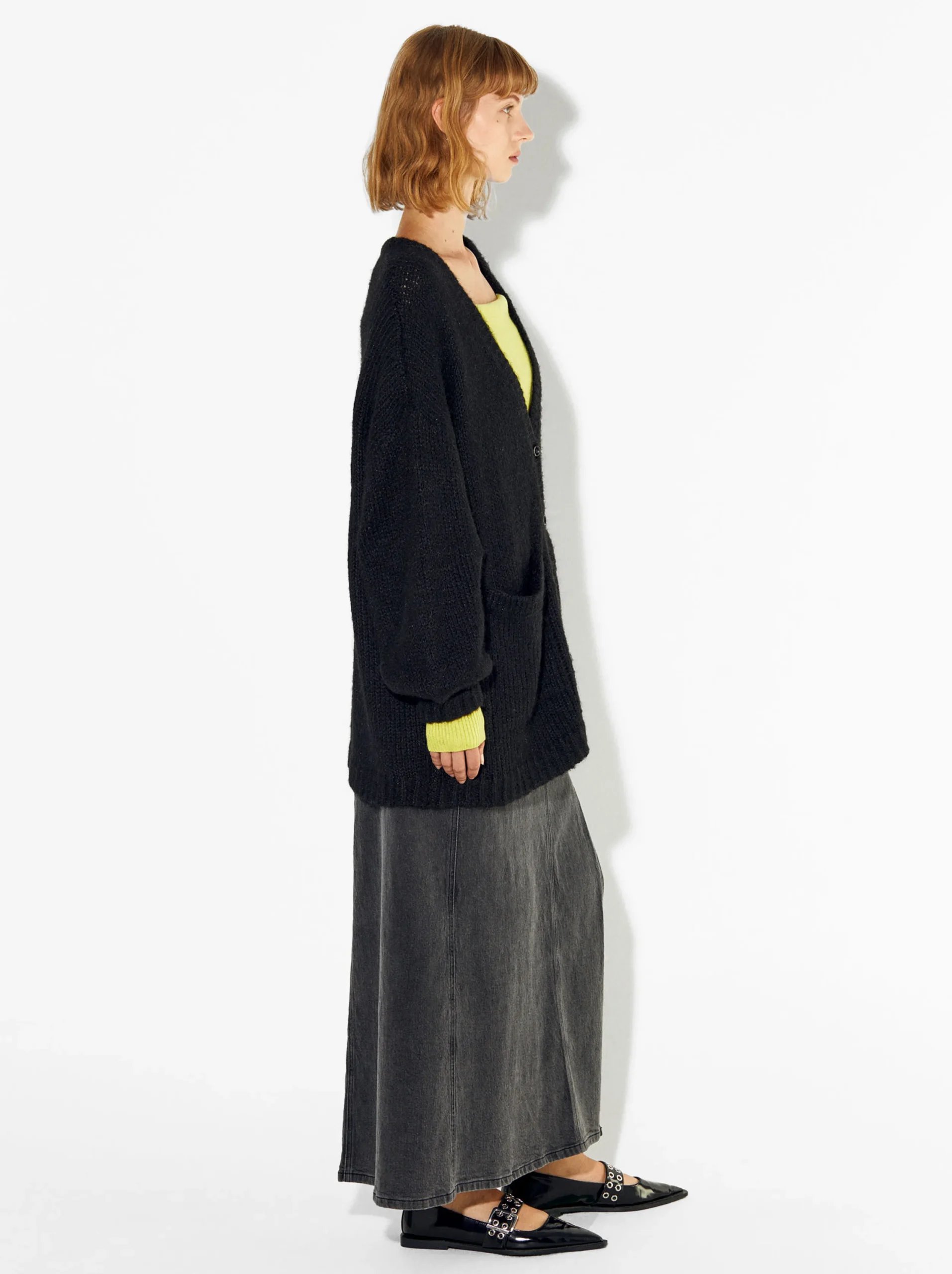PARFOIS Cárdigan Con Mezcla De Lana Negro Store