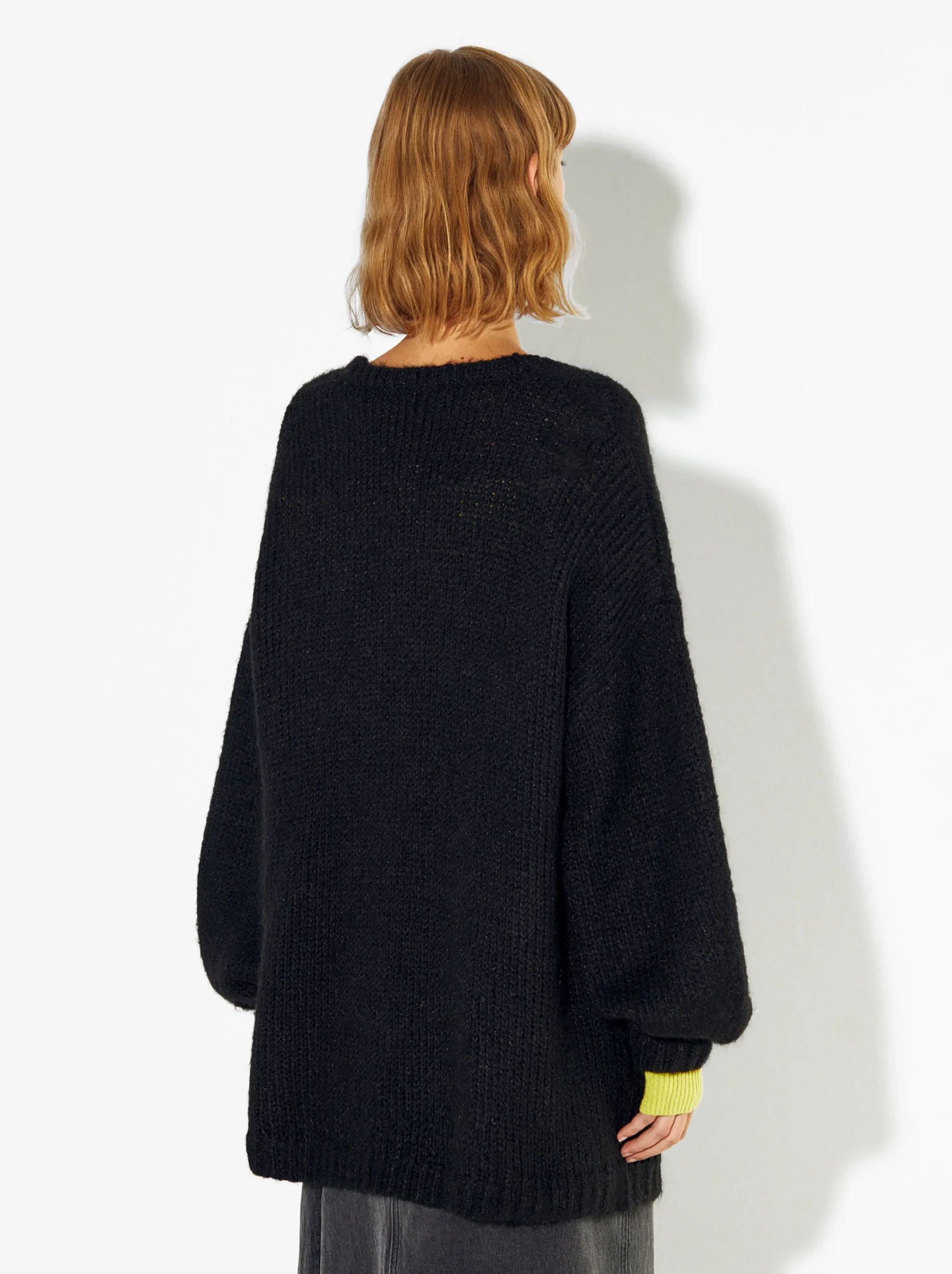 PARFOIS Cárdigan Con Mezcla De Lana Negro Store