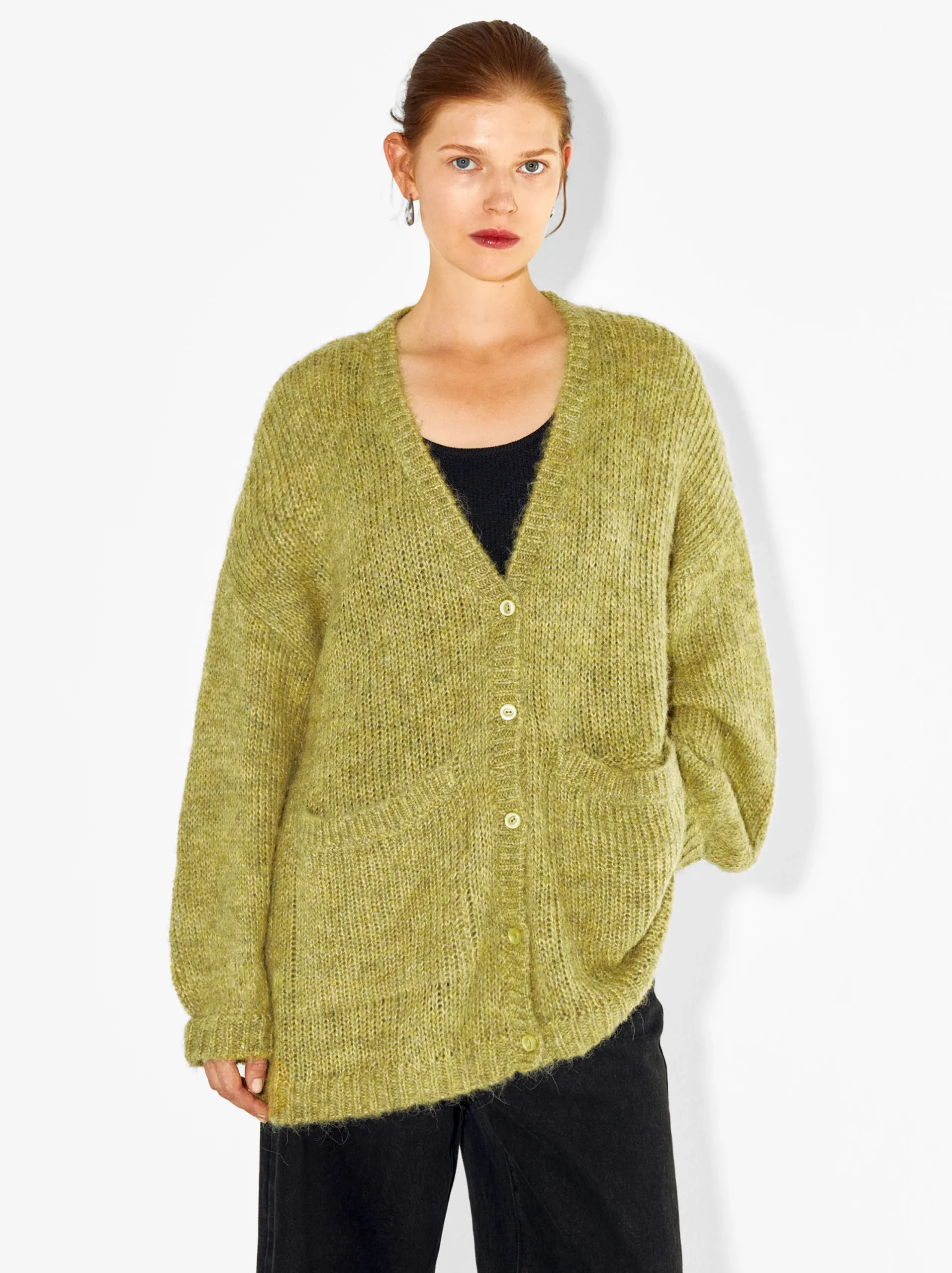 PARFOIS Cárdigan Con Mezcla De Lana Verde Best