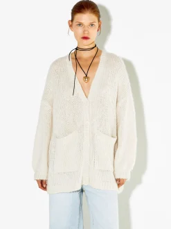 PARFOIS C&aacute;rdigan Con Mezcla De Lana Blanco Cheap