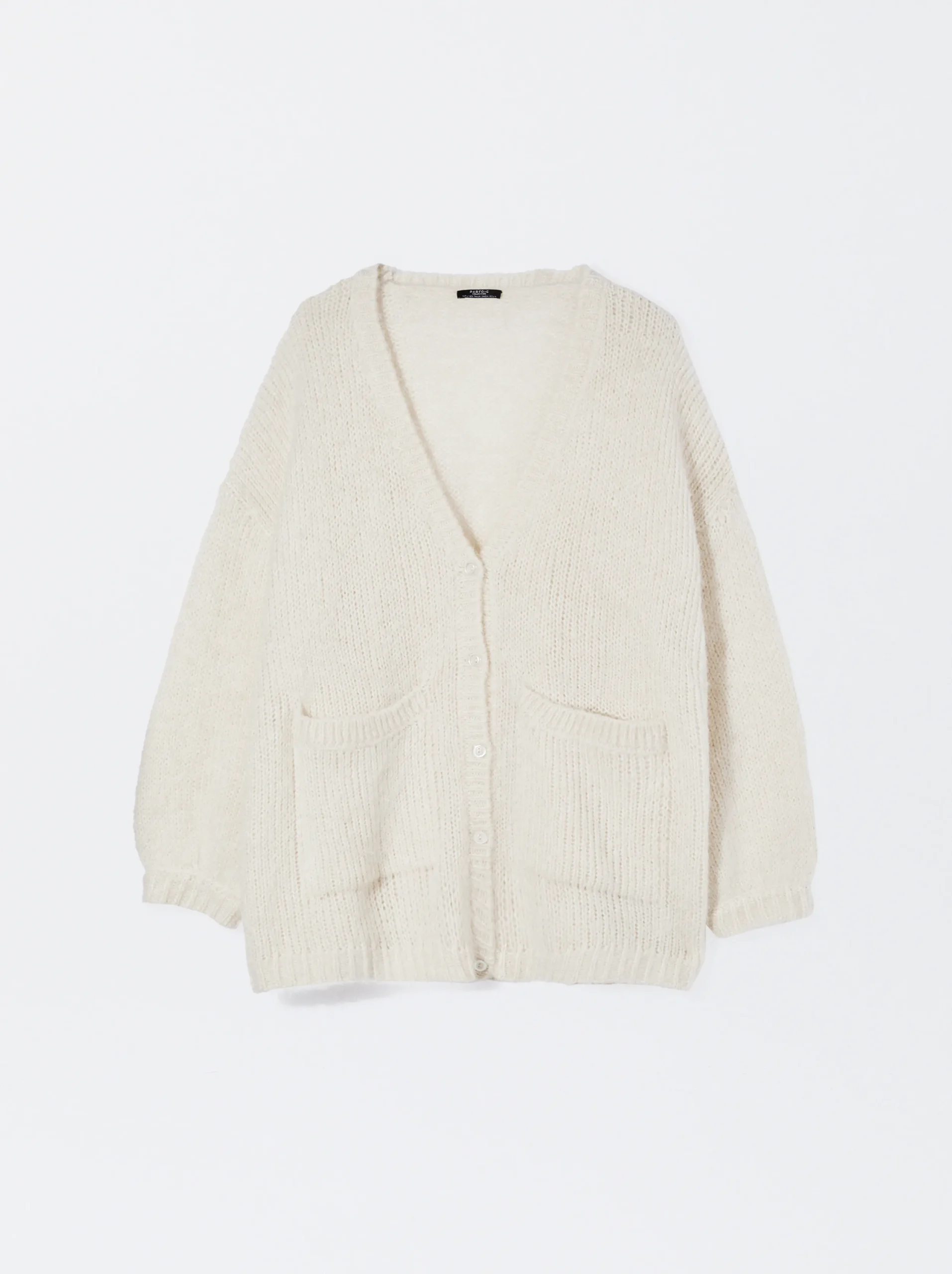 PARFOIS Cárdigan Con Mezcla De Lana Blanco Cheap