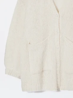 PARFOIS Cárdigan Con Mezcla De Lana Blanco Cheap