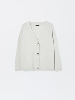 PARFOIS Cárdigan De Punto Con Botones Beige Cheap