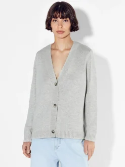 PARFOIS Cárdigan De Punto Con Botones Gris Store