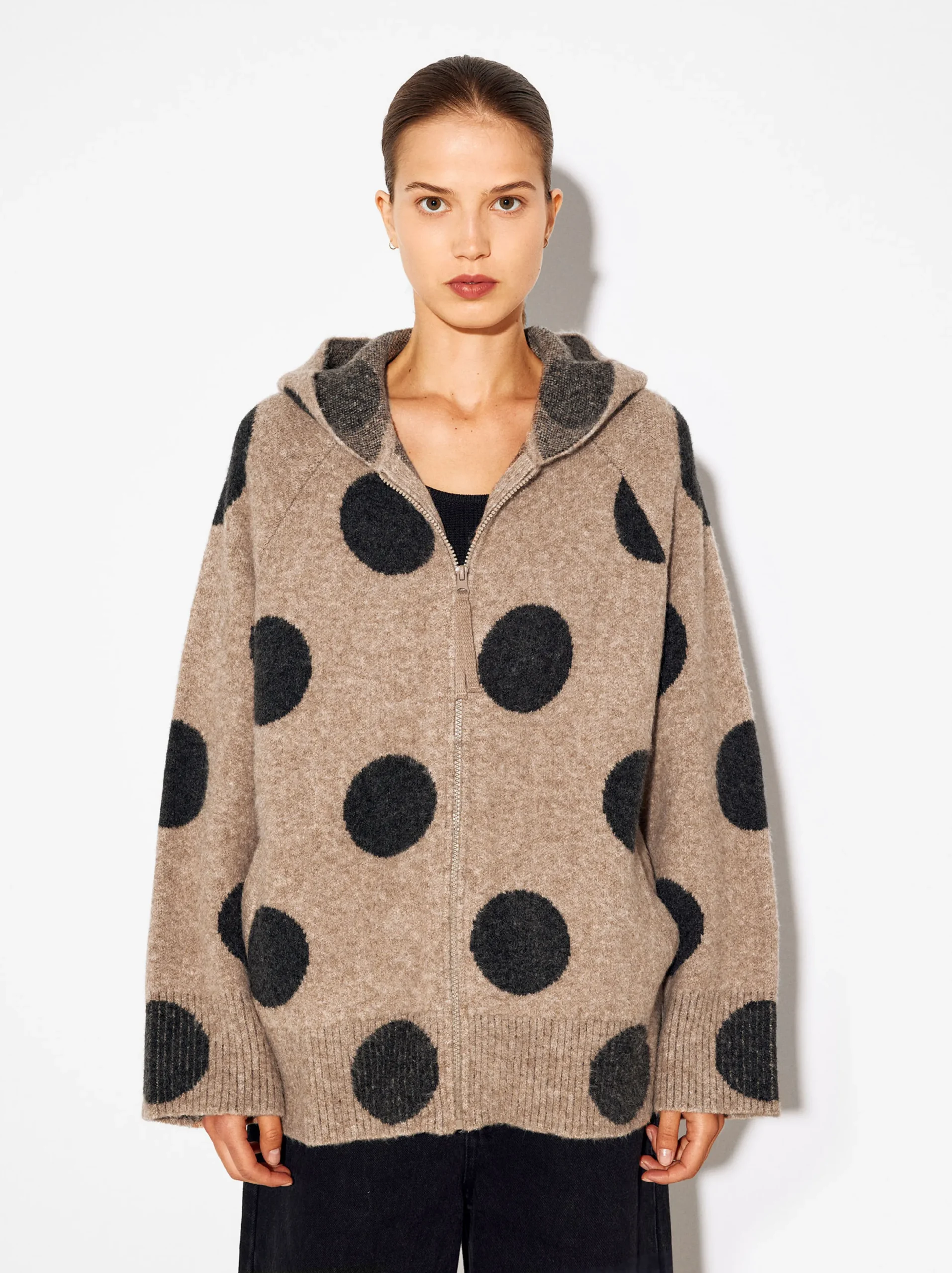 PARFOIS Cárdigan De Punto Jacquard Camel Sale