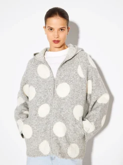 PARFOIS Cárdigan De Punto Jacquard Gris Hot