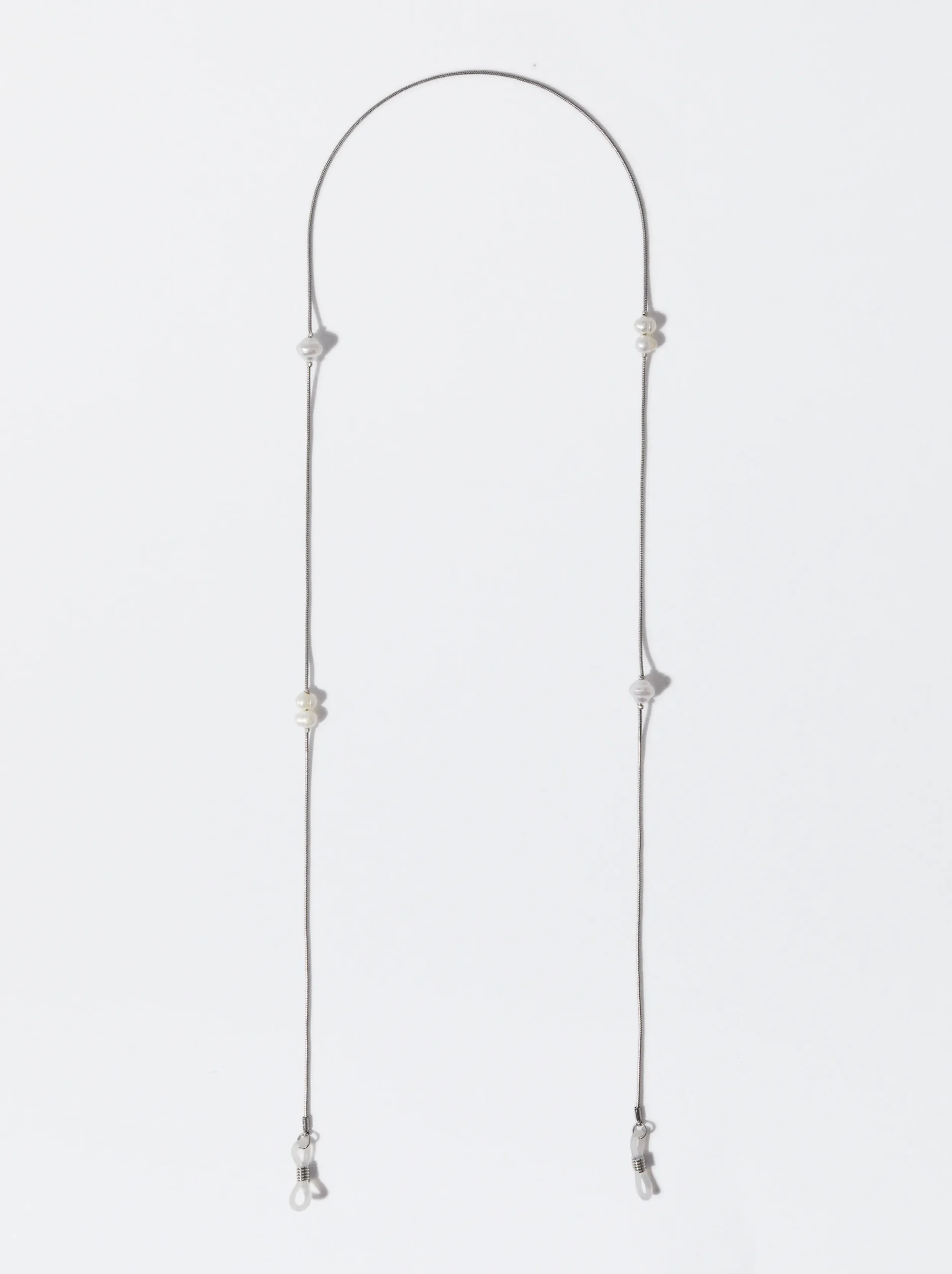 PARFOIS Cadena Para Gafas Con Perlas De Agua Dulce Plateado Cheap