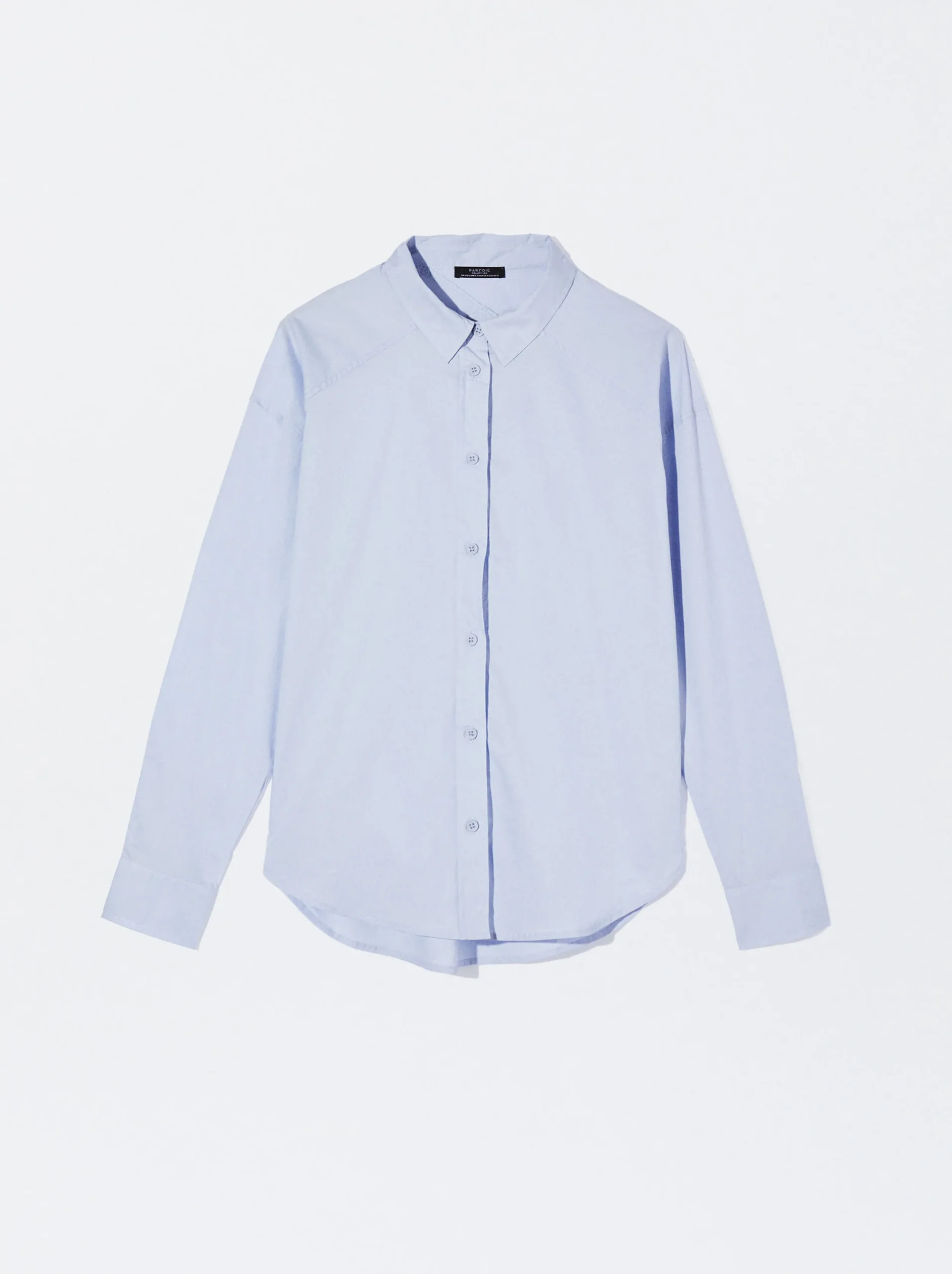 PARFOIS Camisa 100% Algodón Azul Cheap