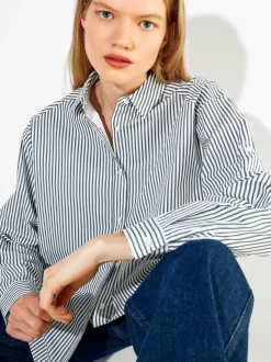 PARFOIS Camisa 100% Algodón Gris New