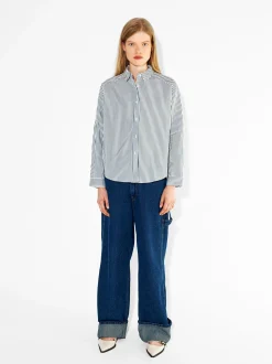 PARFOIS Camisa 100% Algodón Gris New