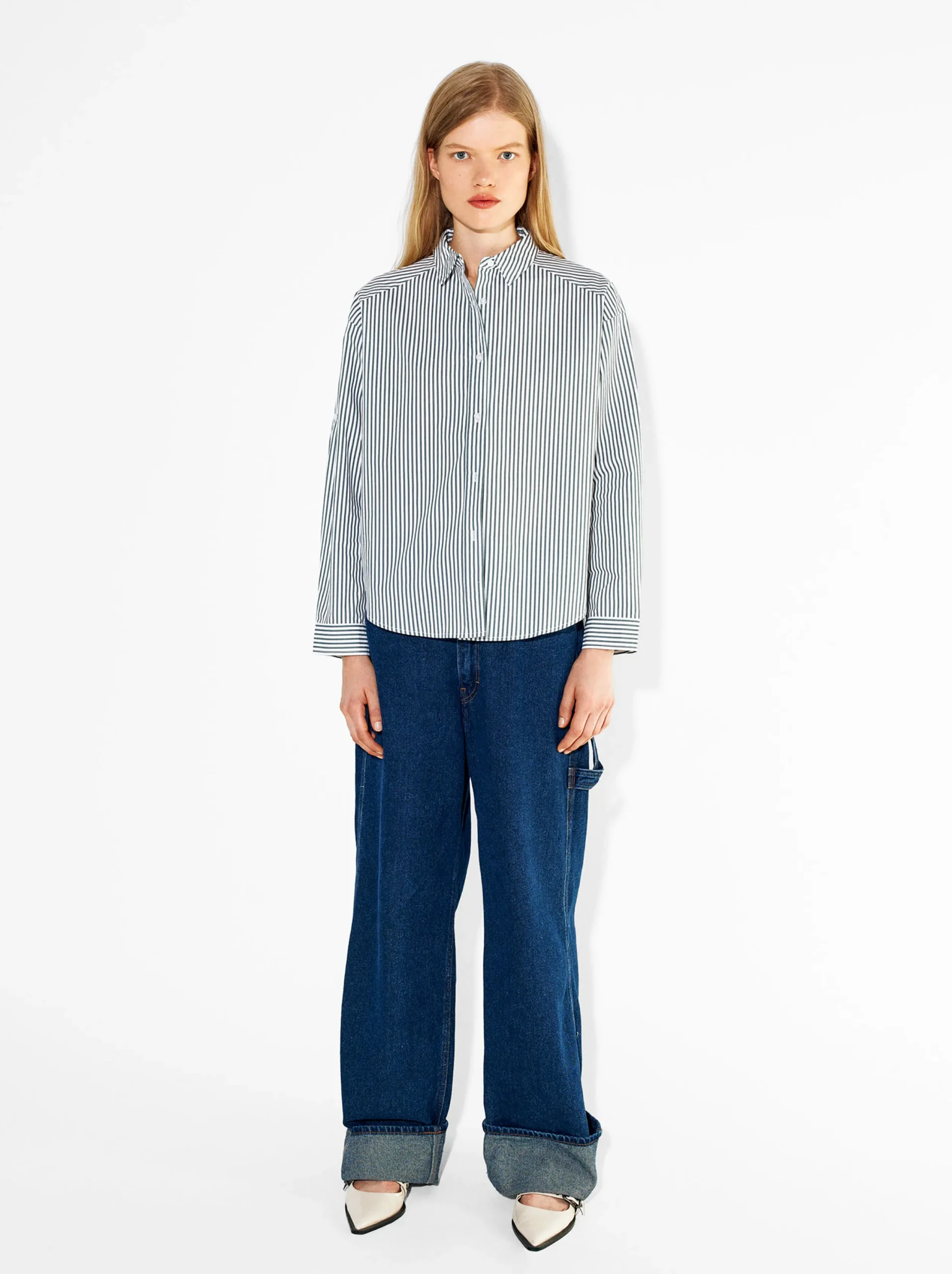 PARFOIS Camisa 100% Algodón Gris New
