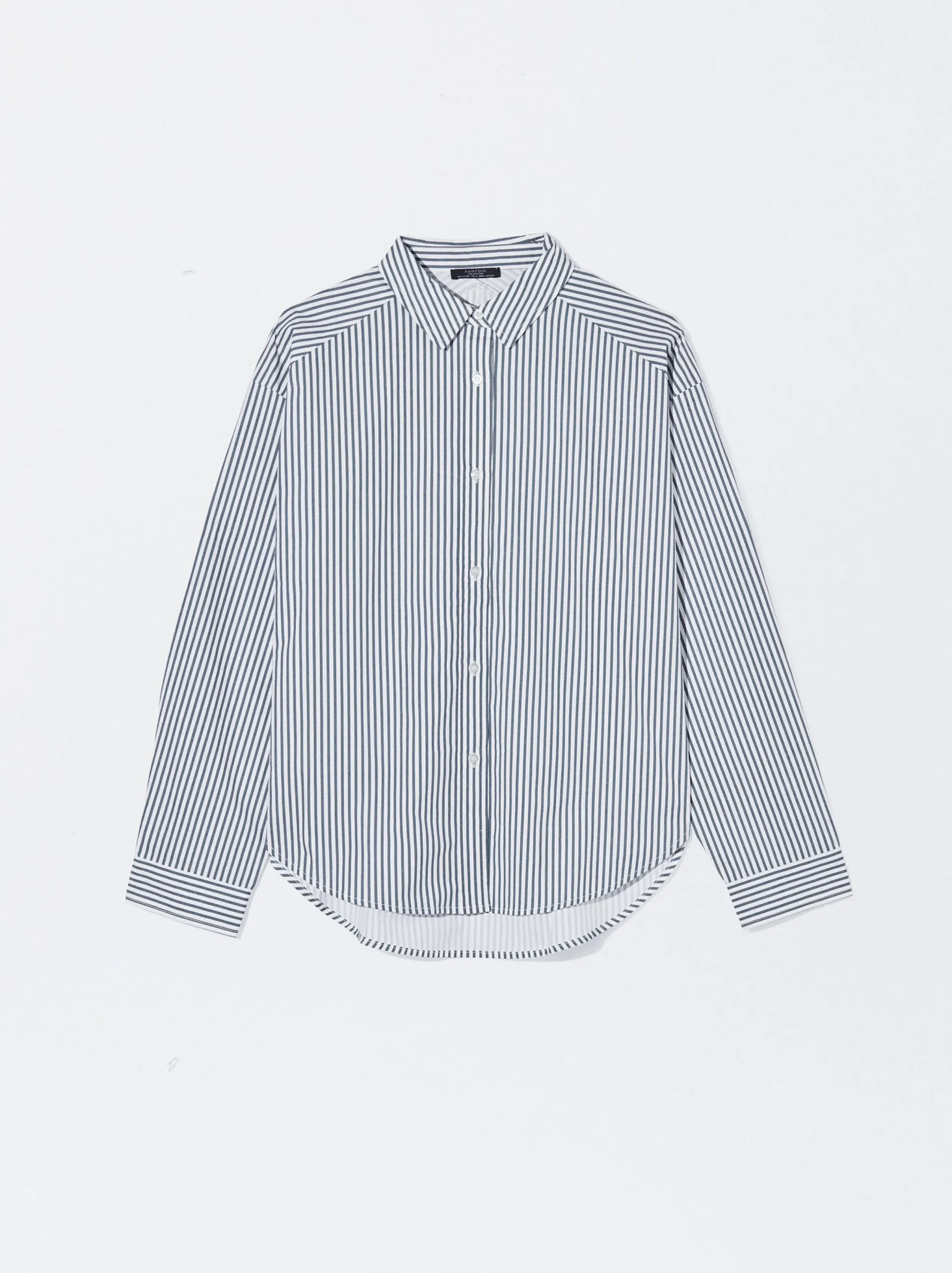 PARFOIS Camisa 100% Algodón Gris New
