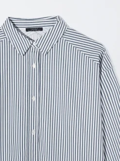 PARFOIS Camisa 100% Algodón Gris New