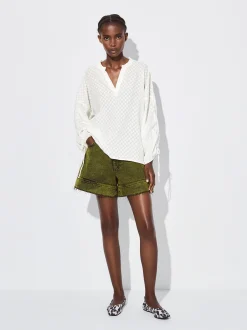 PARFOIS Camisa Algod&oacute;n Con Lazada Crudo Clearance