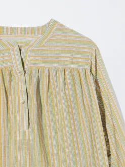 PARFOIS Camisa Algodón Con Rayas Multicor Cheap