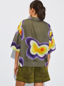 PARFOIS Camisa Algodón Estampada Multicor Shop