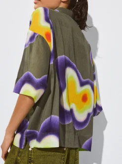 PARFOIS Camisa Algodón Estampada Multicor Shop