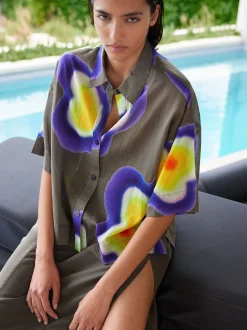 PARFOIS Camisa Algodón Estampada Multicor Shop