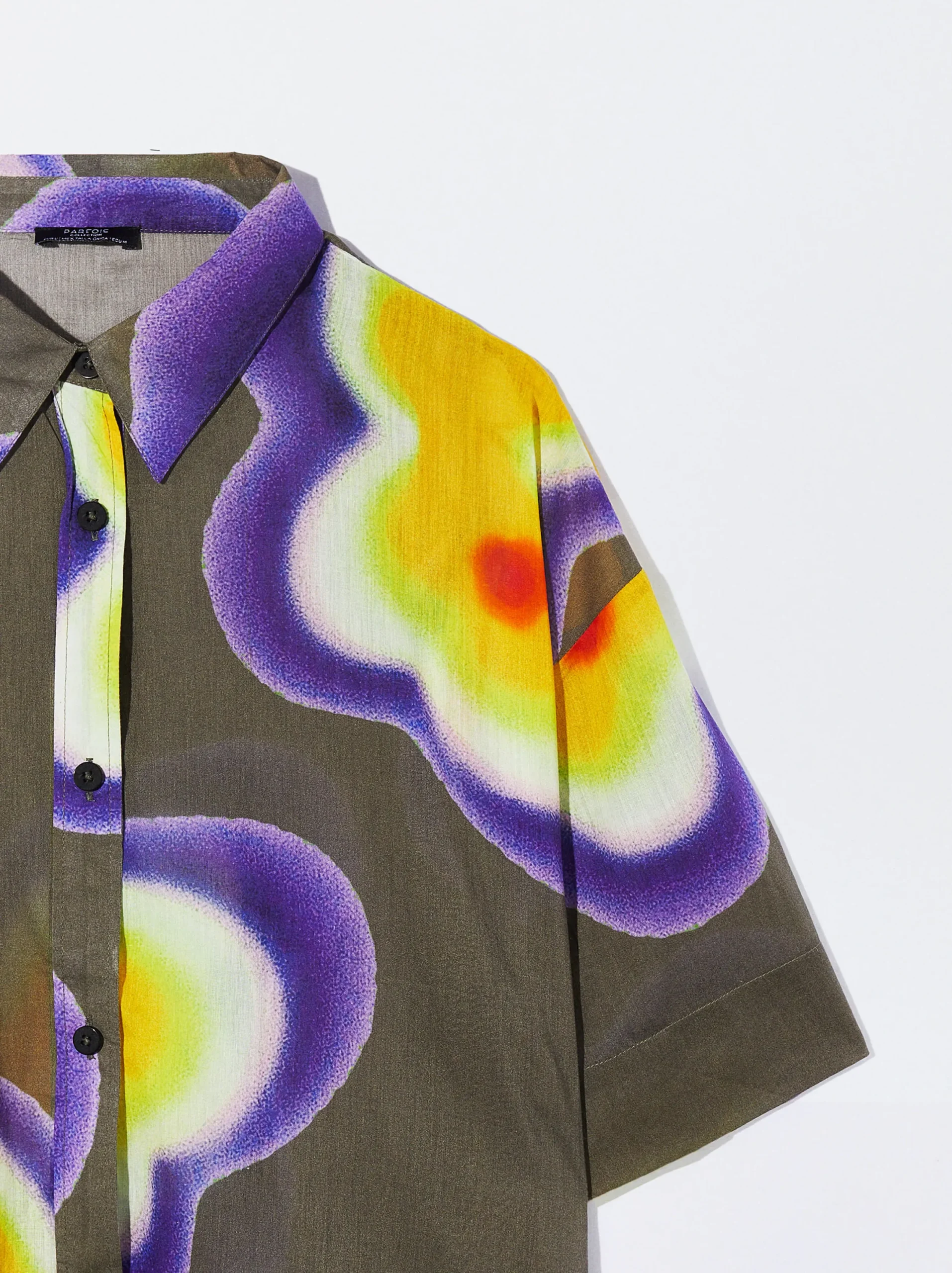 PARFOIS Camisa Algodón Estampada Multicor Shop