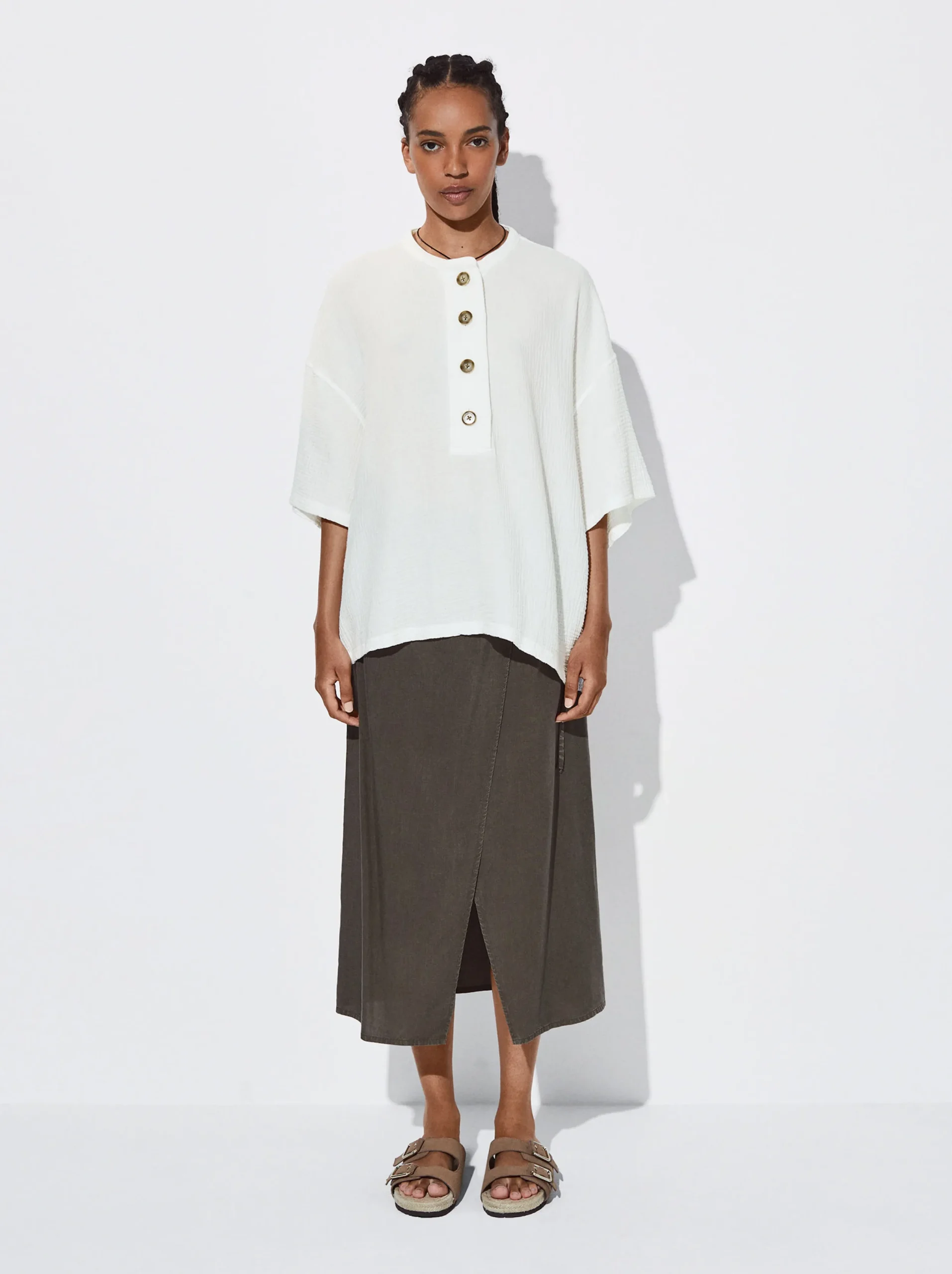 PARFOIS Camisa Con Estructura Crudo Best Sale