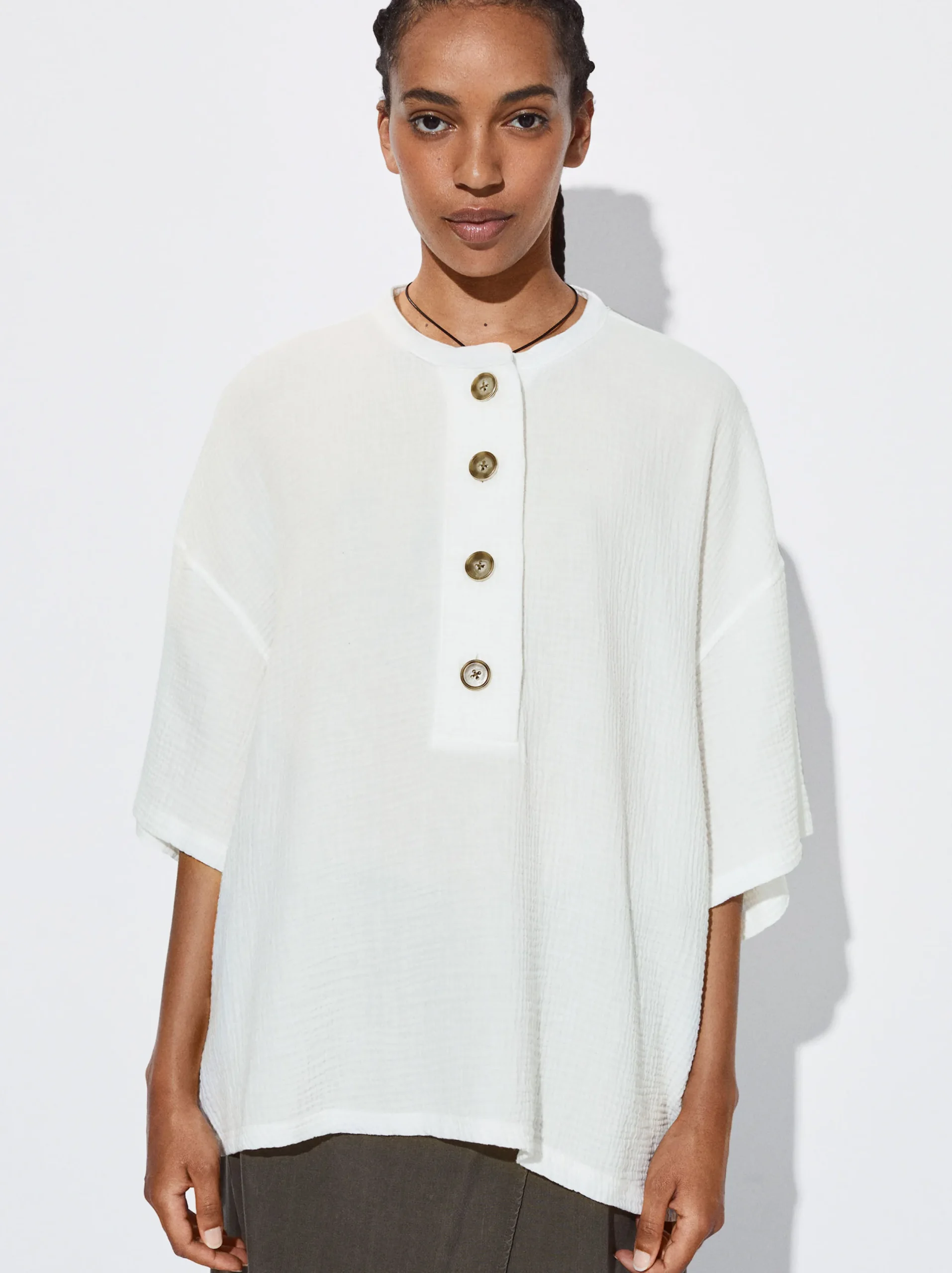 PARFOIS Camisa Con Estructura Crudo Best Sale