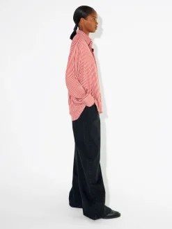 PARFOIS Camisa Con Rayas Rojo Fashion