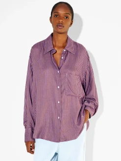 PARFOIS Camisa Con Rayas Violeta Discount