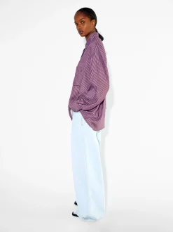 PARFOIS Camisa Con Rayas Violeta Discount