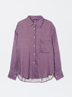 PARFOIS Camisa Con Rayas Violeta Discount