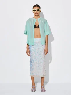 PARFOIS Camisa De Algod&oacute;n Azul Cheap