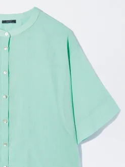 PARFOIS Camisa De Algod&oacute;n Azul Cheap