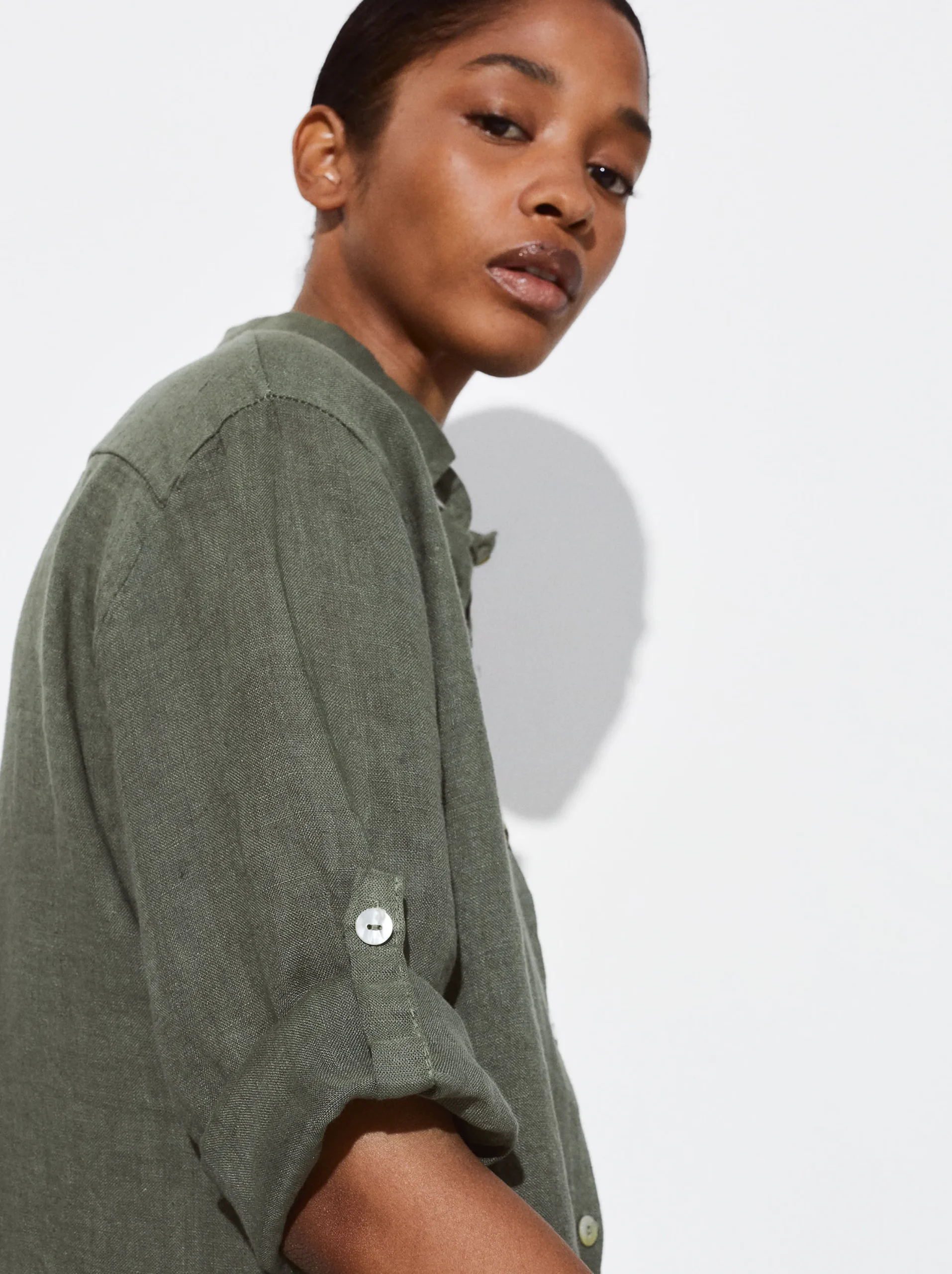PARFOIS Camisa De Lino Caqui New