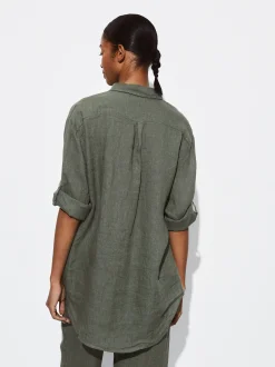 PARFOIS Camisa De Lino Caqui New