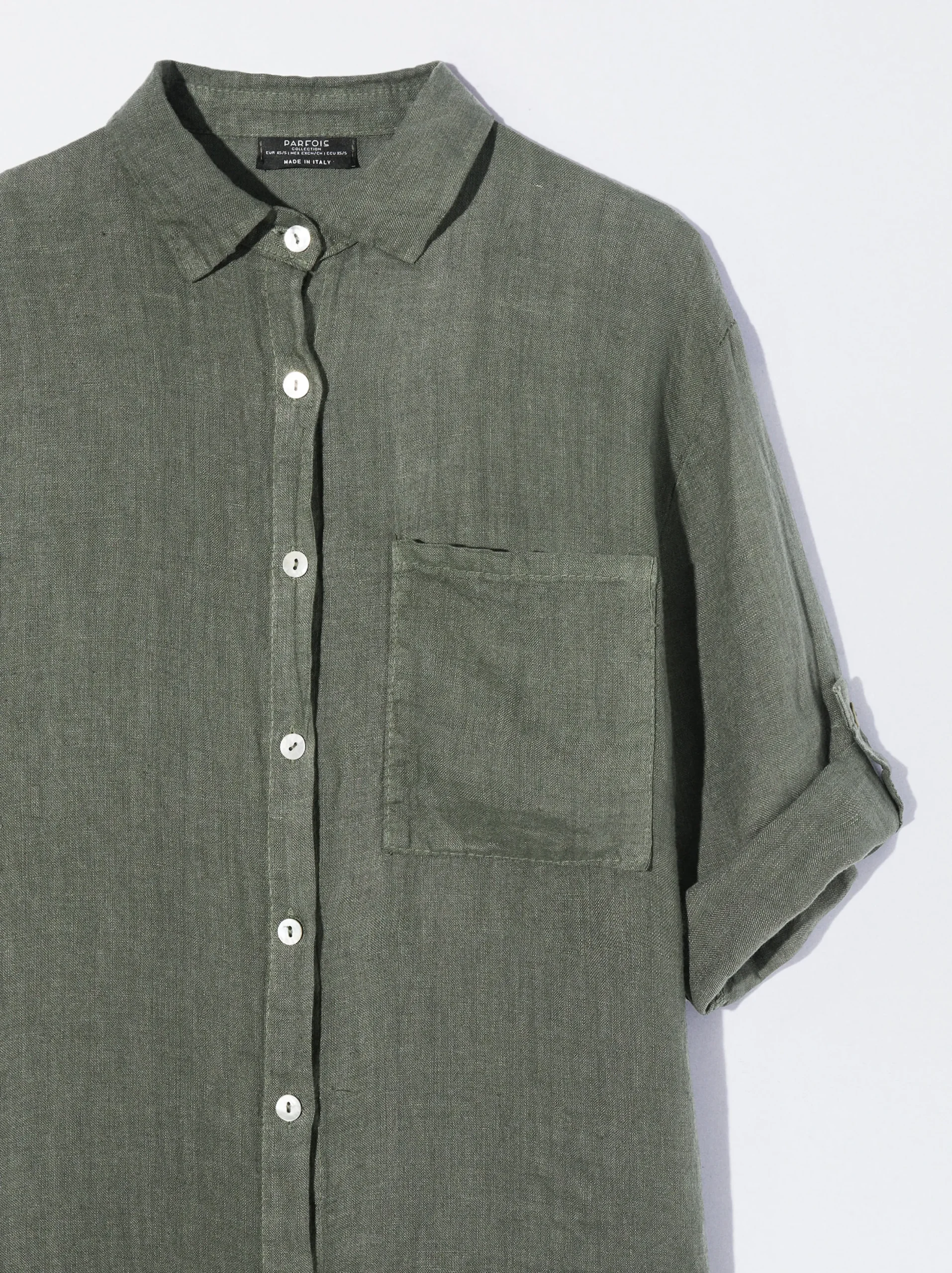 PARFOIS Camisa De Lino Caqui New