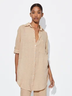 PARFOIS Camisa De Lino Crudo Cheap