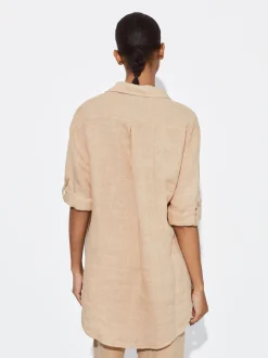 PARFOIS Camisa De Lino Crudo Cheap