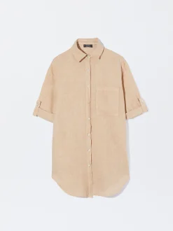 PARFOIS Camisa De Lino Crudo Cheap