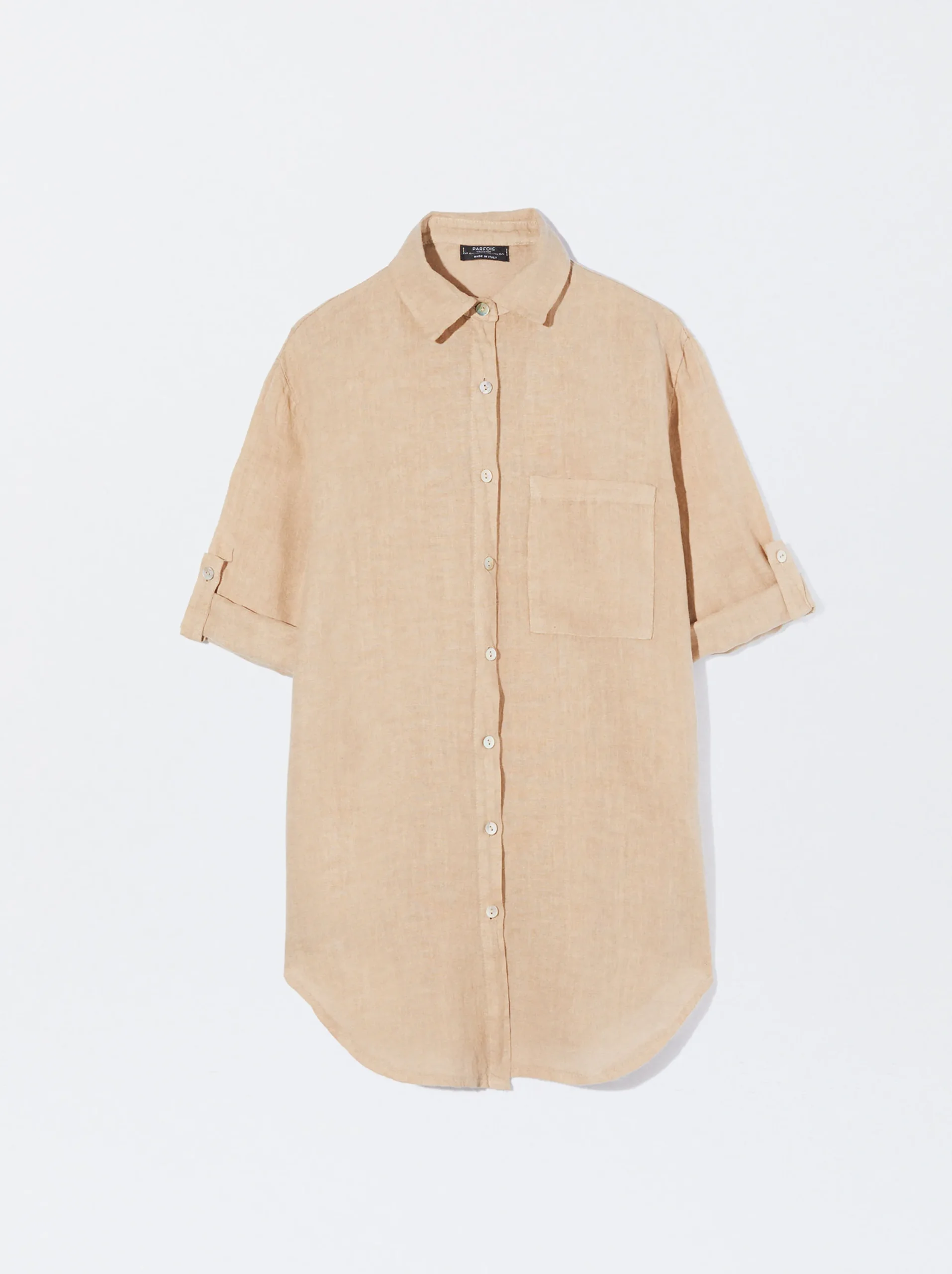 PARFOIS Camisa De Lino Crudo Cheap