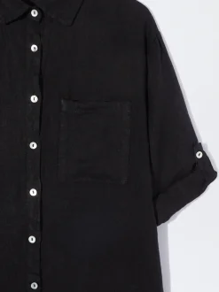PARFOIS Camisa De Lino Negro Best