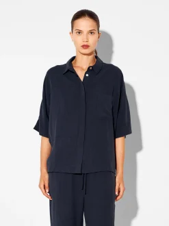 PARFOIS Camisa De Lyocell Azul Hot
