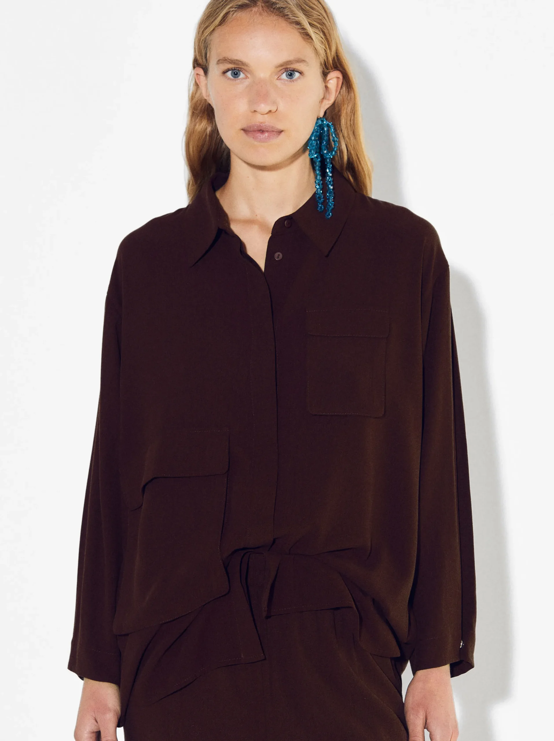 PARFOIS Camisa De Lyocell Burdeos Cheap