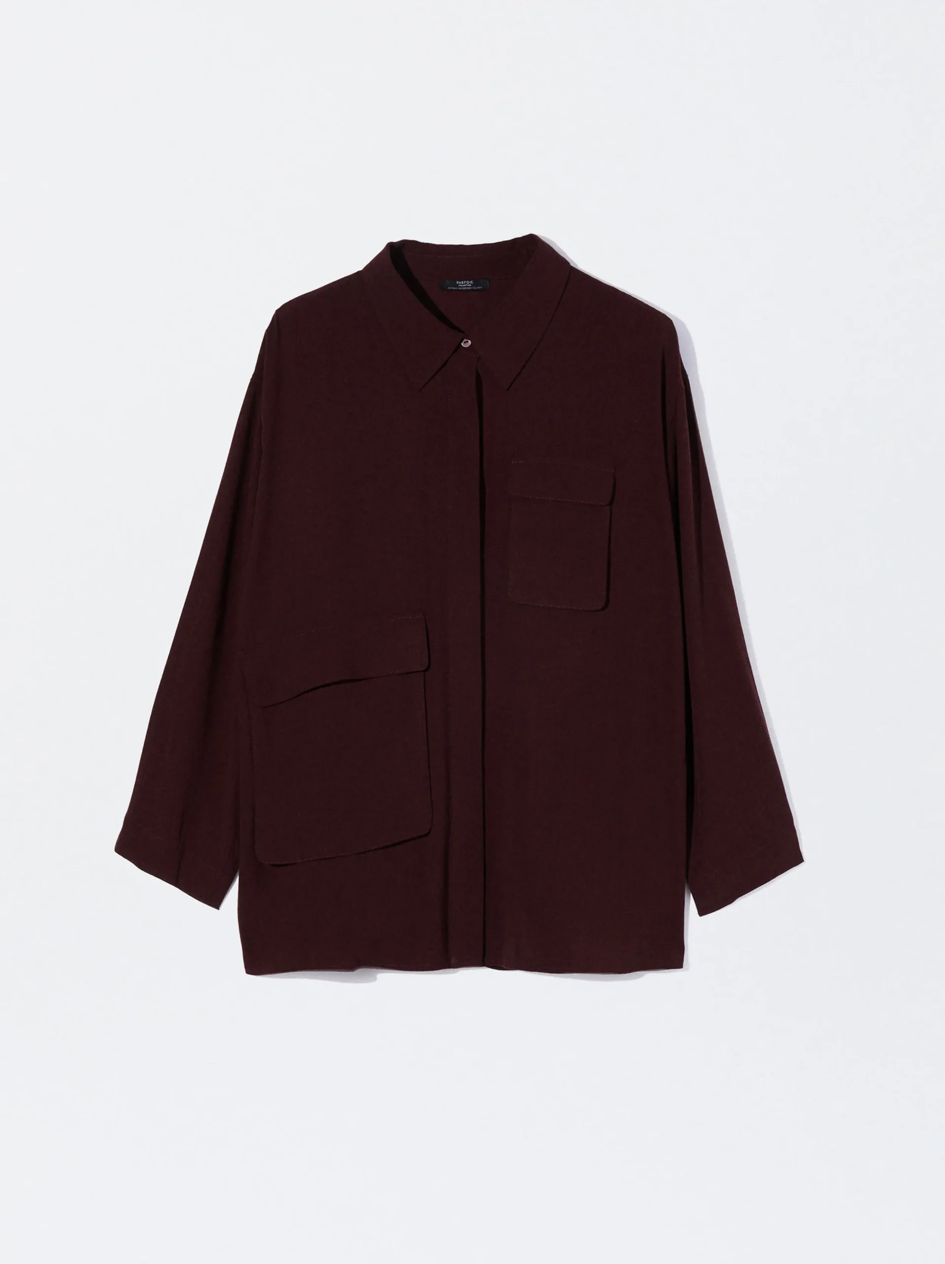 PARFOIS Camisa De Lyocell Burdeos Cheap
