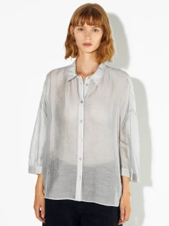 PARFOIS Camisa De Lyocell Gris Cheap