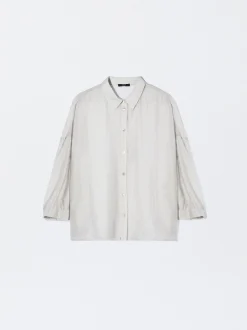 PARFOIS Camisa De Lyocell Gris Cheap